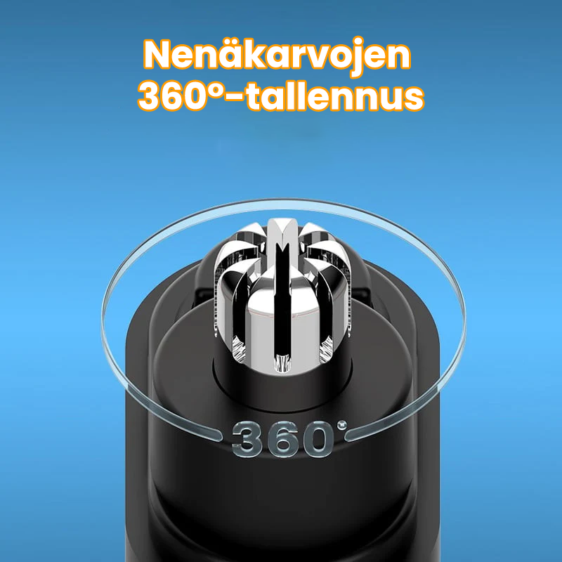 Alsidig bærbar næsehårstrimmer, sort og blå, stilfuldt design, til mænd og kvinder, skønhed og sundhed