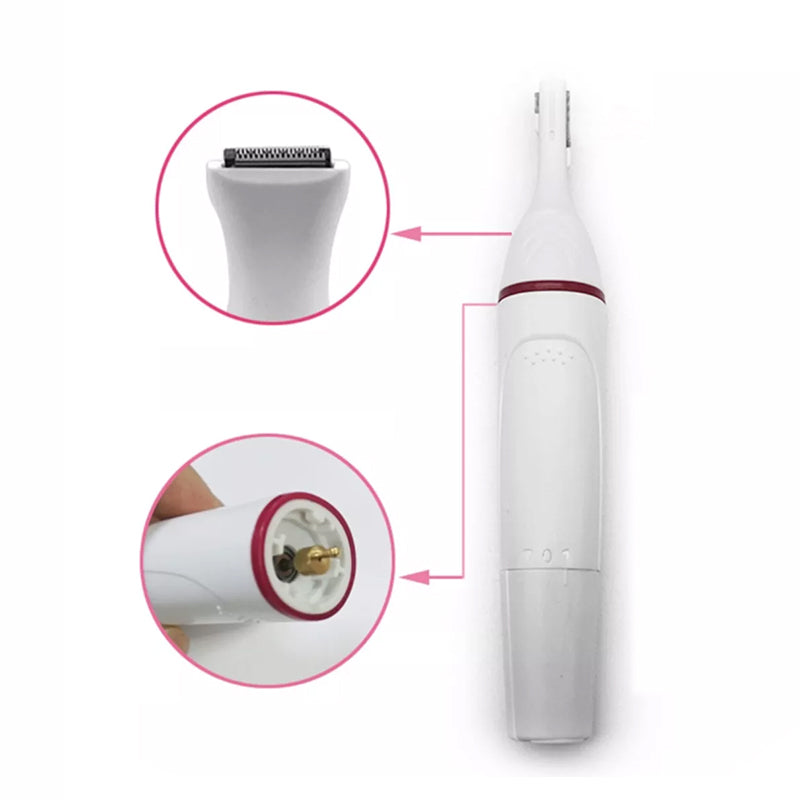 Multifunktionel 5-i-1 dame epilator, pink, til glat hud, til våd og tør brug, USB-opladelig