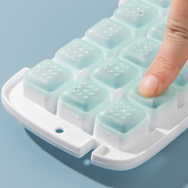 Multifunktionel BPA-fri iskasse, fødevaresikker plast-silikone, gul, 24 isterninger, hjemmeopbevaring