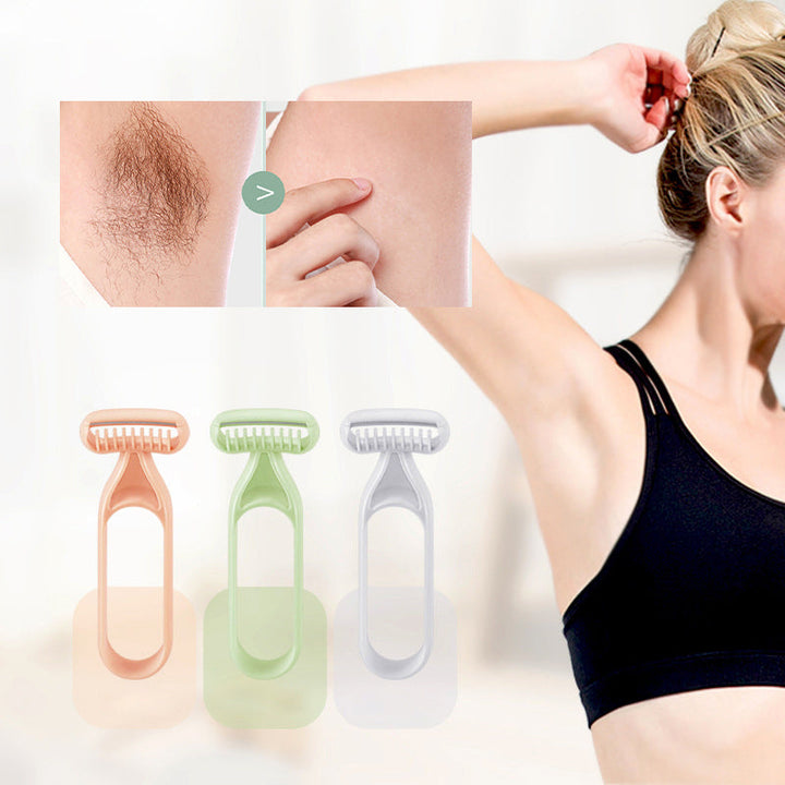 Multifunktionelt barberblad grå, præcis barbering, holdbar konstruktion, ergonomisk håndtag, skønhed og sundhed