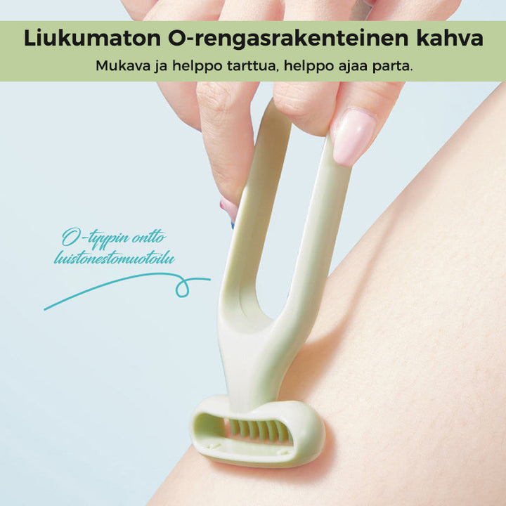 Multifunktionelt barberblad grå, præcis barbering, holdbar konstruktion, ergonomisk håndtag, skønhed og sundhed