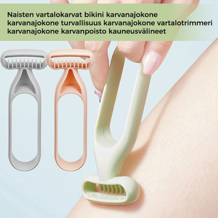 Multifunktionelt barberblad grå, præcis barbering, holdbar konstruktion, ergonomisk håndtag, skønhed og sundhed
