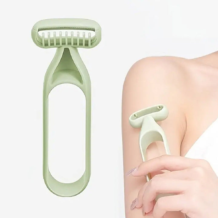 Multifunktionelt barberblad grå, præcis barbering, holdbar konstruktion, ergonomisk håndtag, skønhed og sundhed