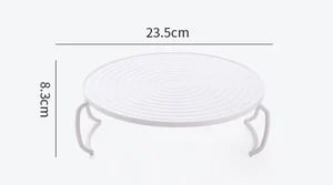 Multifunktionel mikroovnsdamper og opbevaringsstativ, to-lags opvarmning, fødevaregodkendt materiale, foldbar bund.