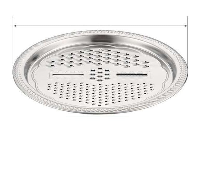 Multifunktionel vask i rustfrit stål; moderne og stilfuldt design; inkluderer rivjern og afløbsplade.