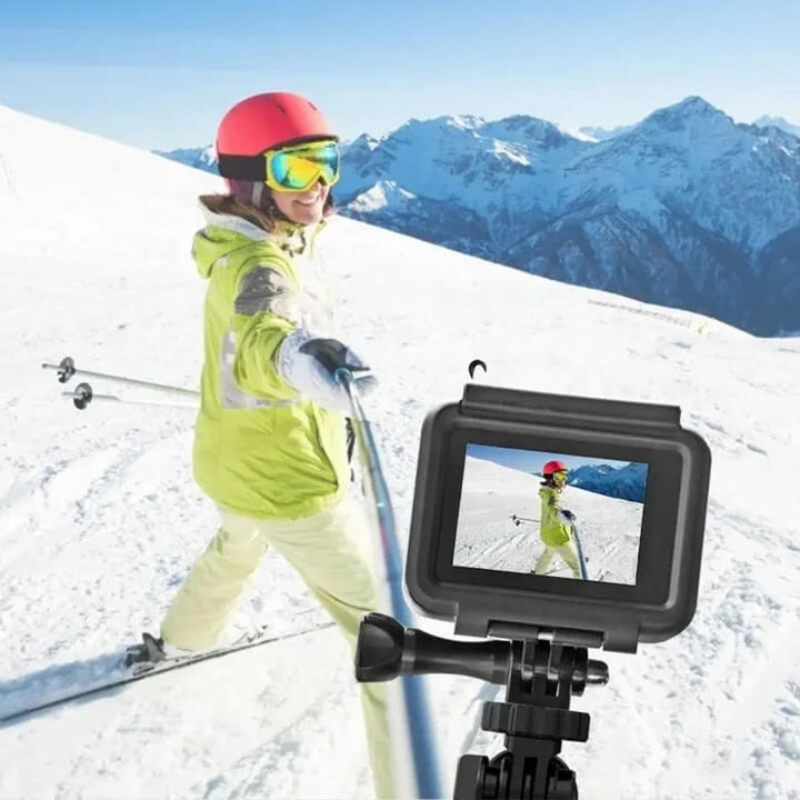 "Monitoiminen selfie stick jalusta valoilla, pitkä jatkotanko, muokattava korkeus, sopii älypuhelimille, musta tai valkoinen.