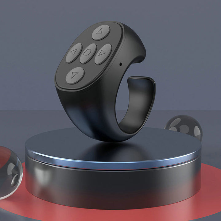 Multifarvet Bluetooth-ringkontrol, ringformet design, trådløs og let, smartphonekontrol fra fingerspidsen.