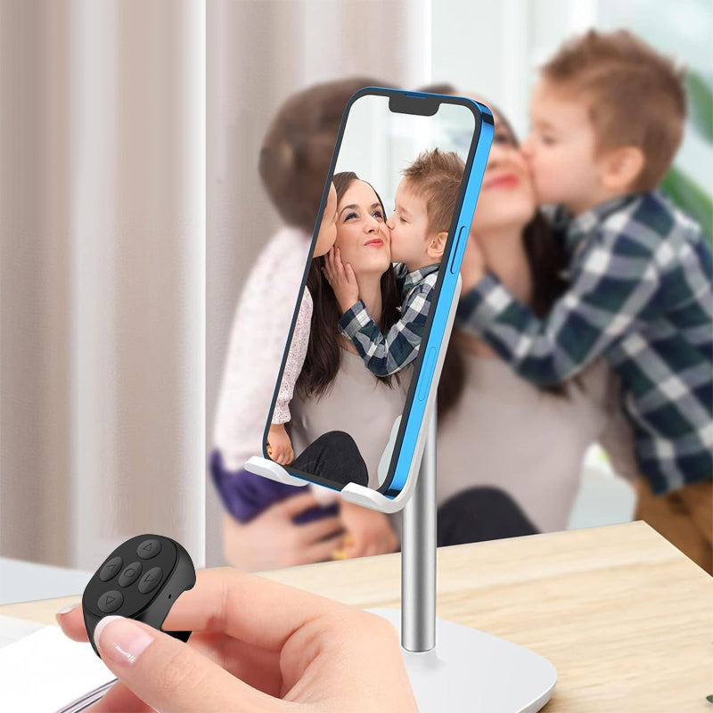Multifarvet Bluetooth-ringkontrol, ringformet design, trådløs og let, smartphonekontrol fra fingerspidsen.