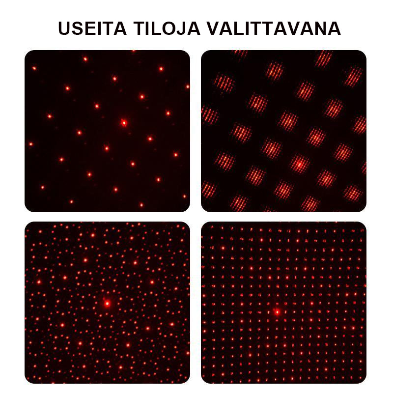 Multifarvet USB LED natlys med dynamisk design og stjernehimmel effekt skaber romantisk atmosfære.