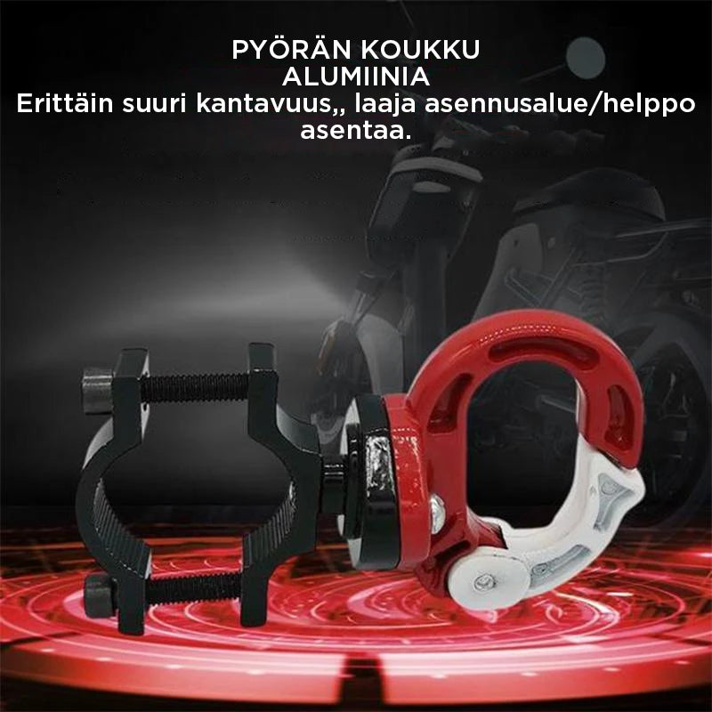 Flerfarvet, foldbar cykel aluminiumskrog; let konstruktion, fast montering og flere farvemuligheder.