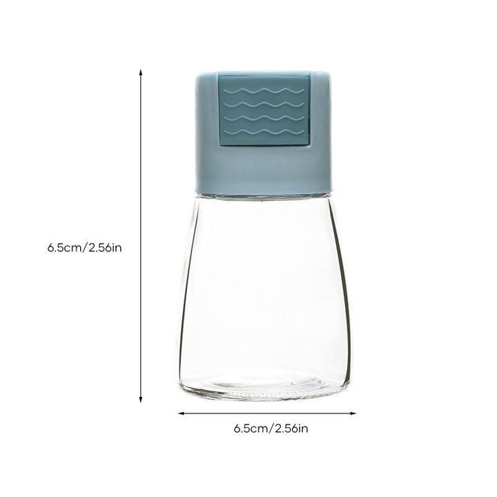 Multifarvede glas salt- og peberkværne med farverige låg, 180ml kapacitet til opbevaring af køkkenkrydderier