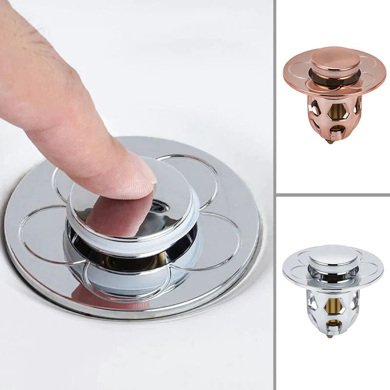 Monivärinen pesualtaan tulppa, silikonitiiviste, harmaa, hopea, ruusukulta, anti-cracking, ruostumaton teräs, nopea tyhjennys