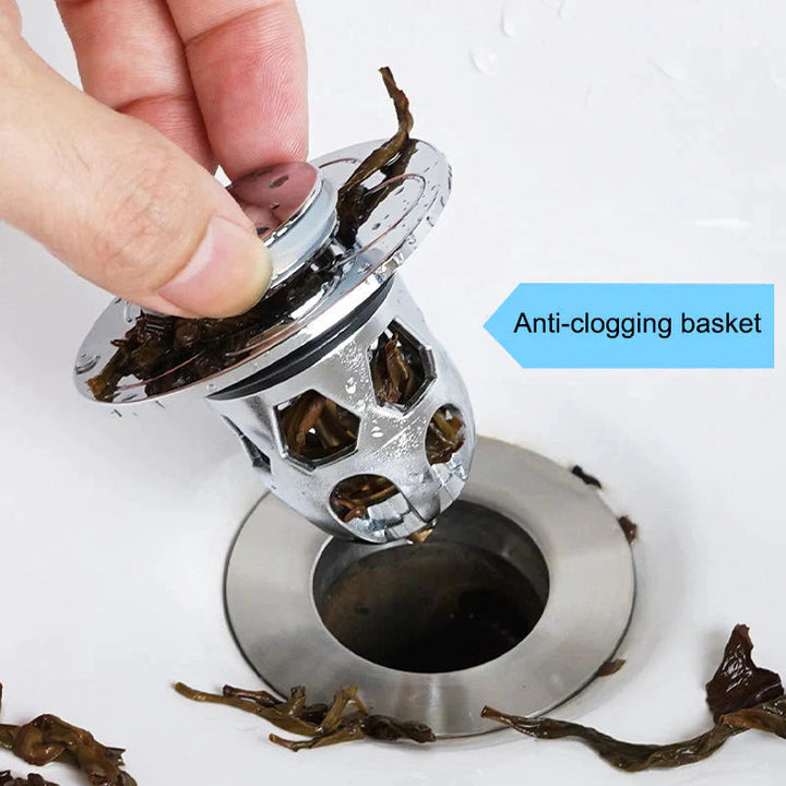 Monivärinen pesualtaan tulppa, silikonitiiviste, harmaa, hopea, ruusukulta, anti-cracking, ruostumaton teräs, nopea tyhjennys
