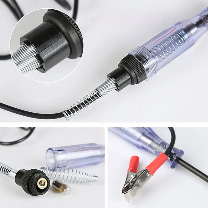 Multifarvet testpen til biler og lastbiler, højkvalitets plastikhåndtag og hærdet stålsonde, kompakt design.