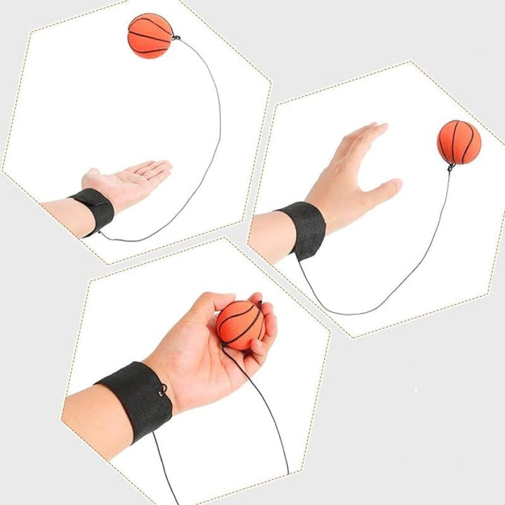 Multifarvet håndledsbold til udendørs og sport, med orange, gul, grøn og lyserød farve for stilfuld udendørs leg.