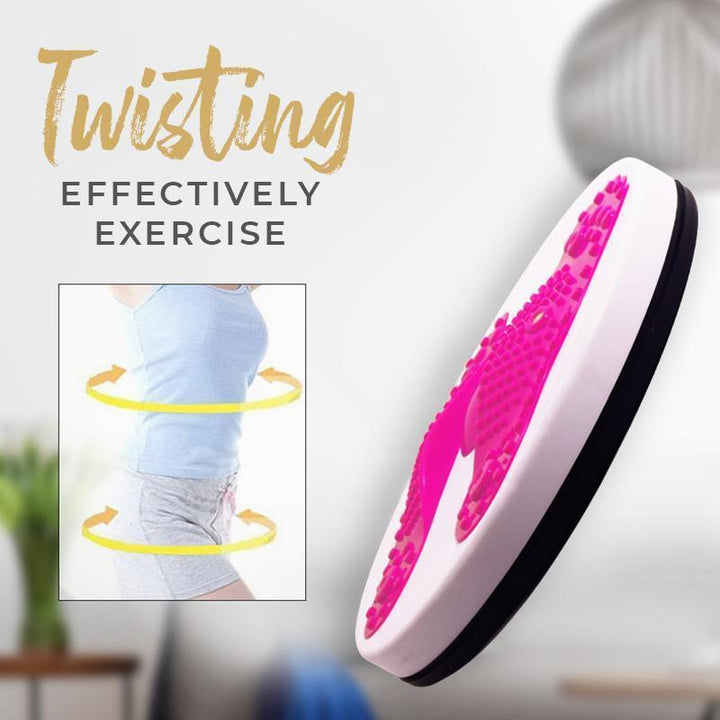 "Monivärinen vyötärönkierto tasapainolauta, liukumaton pinta, kompakti muotoilu, neljä värivaihtoehtoa, fitness-väline."