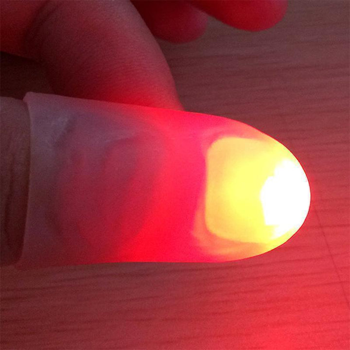 Multifarvede LED-fingersæt til børn, klare røde, grønne, gule og blå lys bringer magi til legen.