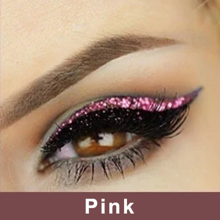Moniväriset eyeliner- ja ripsitarrat aseteltuina kauniisti. Näyttävät, uudelleenkäytettävät, vedenkestävät ja unisex.