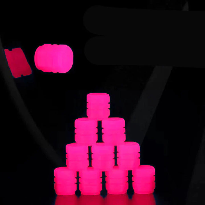 Fluoresoivat rengasventtiilin korkit autoon ja pyörään, kiiltävä ja kestävä muotoilu, eri värivaihtoehdot.