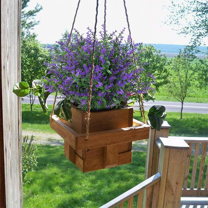 Stilfulde kunstige lavendelblomster i flere farver, herunder lilla, hvid og gul, til dekoration. Nemme at vedligeholde.
