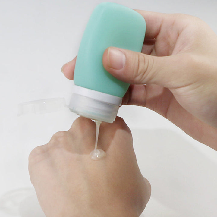 Multifunktionelle silikone flasker til rejsebrug, velegnet til væsker som shampoo, lækagesikre, lette og nemme at rengøre.
