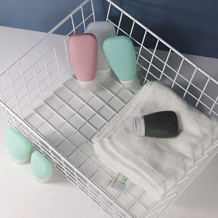 Multifunktionelle silikone flasker til rejsebrug, velegnet til væsker som shampoo, lækagesikre, lette og nemme at rengøre.