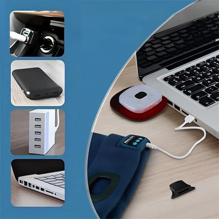 Tilpasningsdygtig LED Bluetooth varm hue, unisex strik, sort, klar LED-lys og indbygget højttaler til musik.