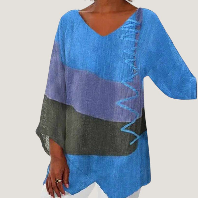 Dame Elegant Bluse Flydende Moderigtig Let Viskose