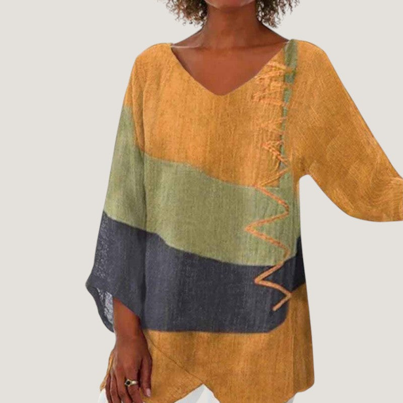 Dame Elegant Bluse Flydende Moderigtig Let Viskose