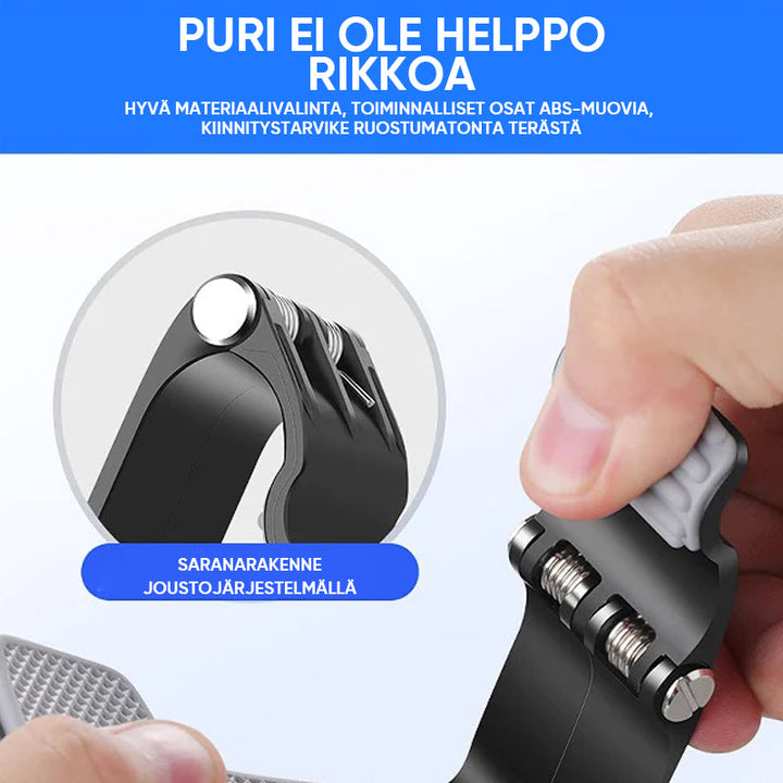 "Musta 360º kojelauta puhelinteline autoon, tyylikäs ja vakaa, helppo kiinnittää, optimaalinen katselukulma."