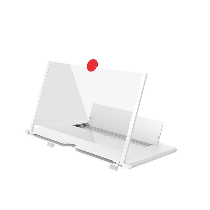 Mænds 3D telefon skærm forstørrer i sort, let design, 12" skærm, passer til alle smartphones, kraftfuld HD-zoom.