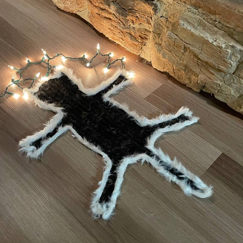 Sjov sort kattekussen med LED-lys, 40x60cm, tilføjer legende lys og julehygge til hjemmet.