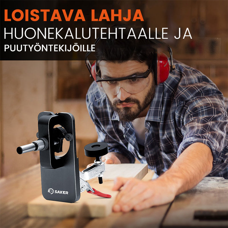 Sort aluminiums hængsel borekrone til møbelsamling, ergonomisk design, alsidig i træbearbejdning.