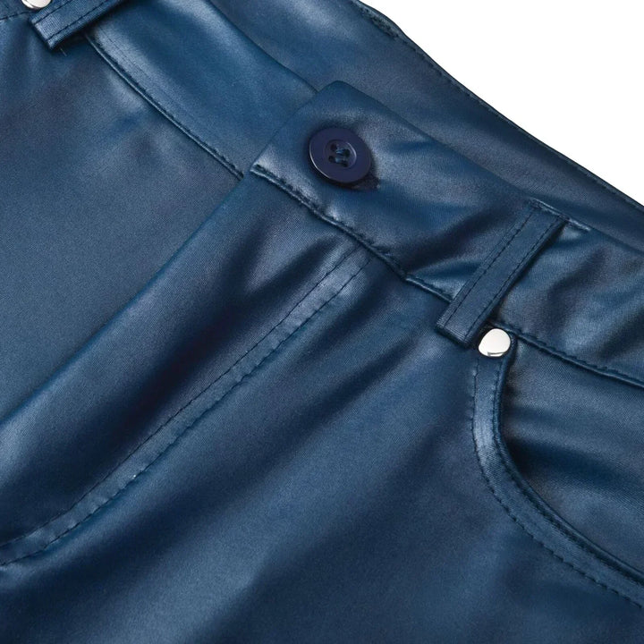 Sorte dame slim fit bukser med høj talje, en flatterende og moderigtig model.