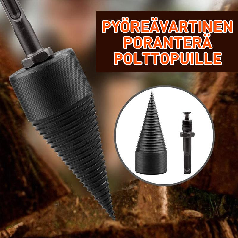 Mænds sorte hexagonal borebit til træspaltning 32mm og 42mm, holdbart og rillet design, effektivt til værktøj.