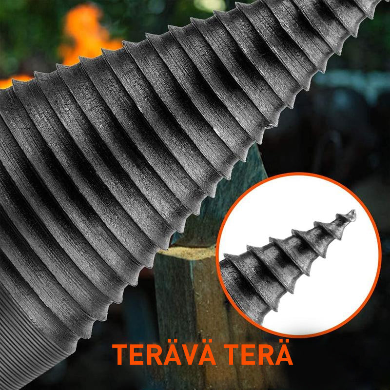 Mænds sorte hexagonal borebit til træspaltning 32mm og 42mm, holdbart og rillet design, effektivt til værktøj.
