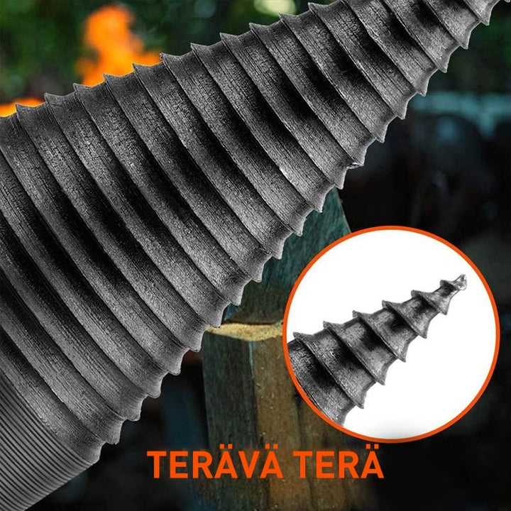 Mænds sorte hexagonal borebit til træspaltning 32mm og 42mm, holdbart og rillet design, effektivt til værktøj.