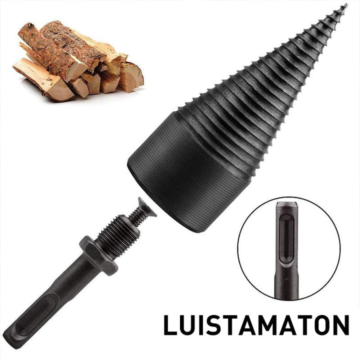 Mænds sorte hexagonal borebit til træspaltning 32mm og 42mm, holdbart og rillet design, effektivt til værktøj.