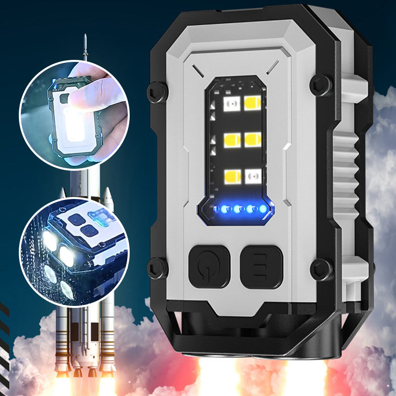 "Musta magneettinen mini taskulamppu USB-ladattava, super kirkas, kompakti, sääntäkestävä IPX4, 1500 lumenia"