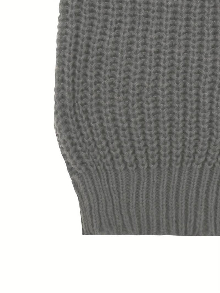 "Musta miesten klassinen neuletakki, pyöreä pääntie ja painikekki, elegantti ja ajaton design. Täydellinen tyylikkyys."