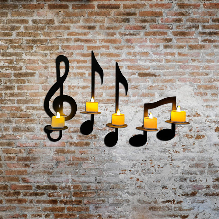Sort node væg lampe, G-nøgle stil, elegant sort metal, moderne musiktema, passer til stue.