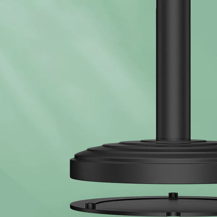 Sort, justerbar smart home telefonholder, højdejustering og 360° rotation, silikonebelægning, kompatibel med de fleste telefoner