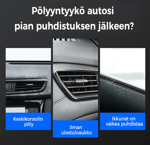 Bærbar støvsuger til bil i sort/sølv med ergonomisk design, kraftig 5000PA sugeevne, USB-C, ABS-materiale.