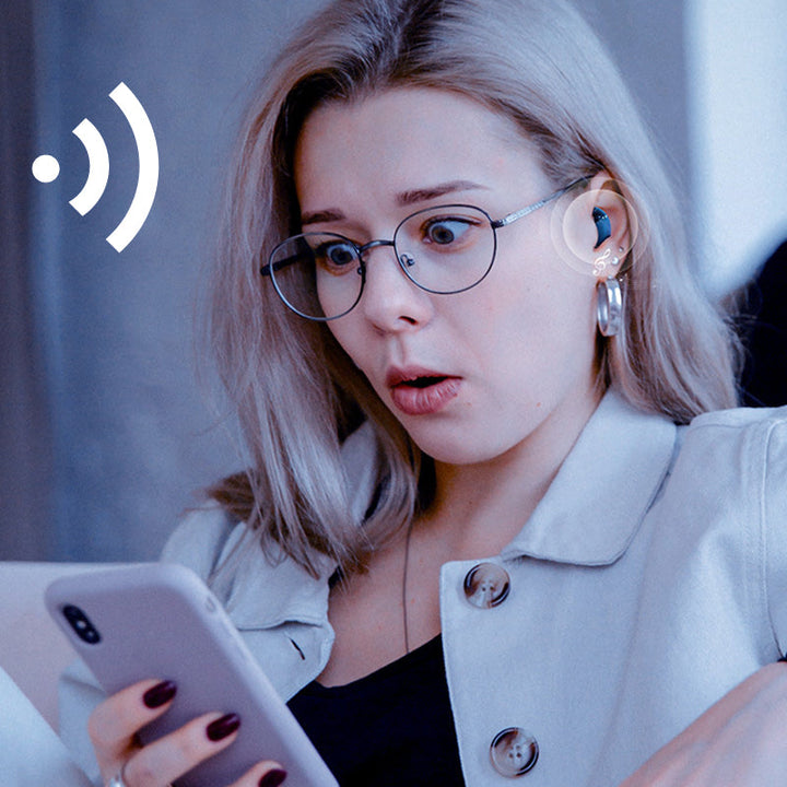 "Mustat langattomat Bluetooth-kuulokkeet naisille ja miehille, kevyet, korvan yli muotoilu, taustamelun vaimennus."