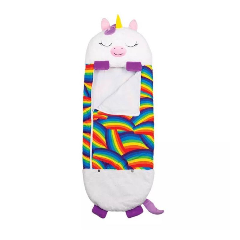 Børns forvandlelig sovepose pude, sød dyrefigur design. Kombinerer en varm sovepose og en blød pude.