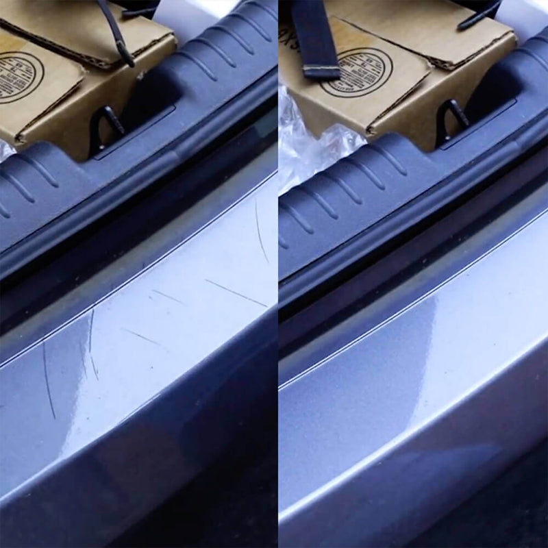 Naarmunkorjausaine autoille ja pyörille; kompaktissa pullossa, kirkkaan aineen sisällä, helppokäyttöinen korjaustuote