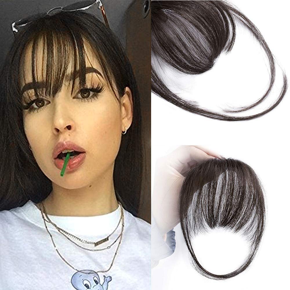 "Naisten Clip-In Otsahius 100% ihmishiukset, luonnollinen sävy, helppo kiinnitys, käsintehty lisävaruste"