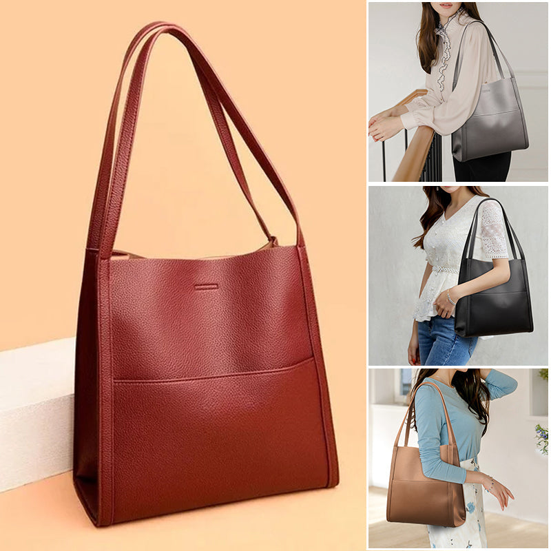 Dame elegant PU skulder taske vist med flere farver.