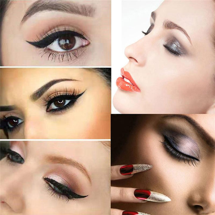 Quick Eyeliner & Øjenskygge Skabelon Klistermærker til Kvinder, lysfarvede runde klistermærker, pakke med 4 stk, nem makeup-start.