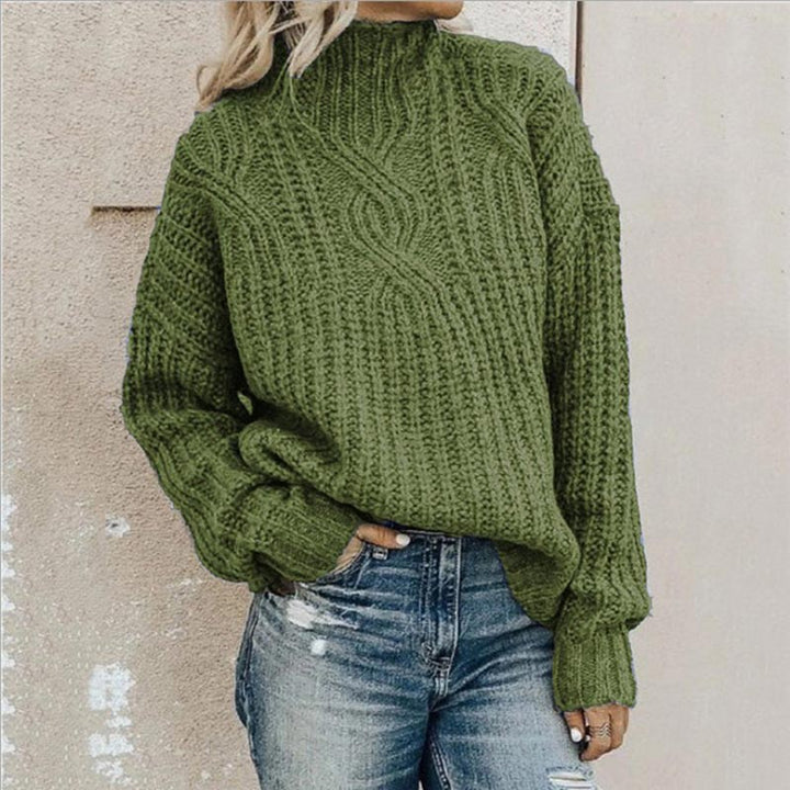 Dame tidløs klassisk pullover, blød og varm strik til hverdagsbrug, elegant design og behagelig pasform.